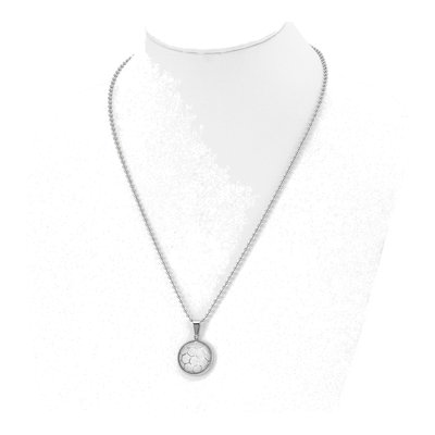 Stainless Steel Soccer Ball Pendant Necklace – view 5