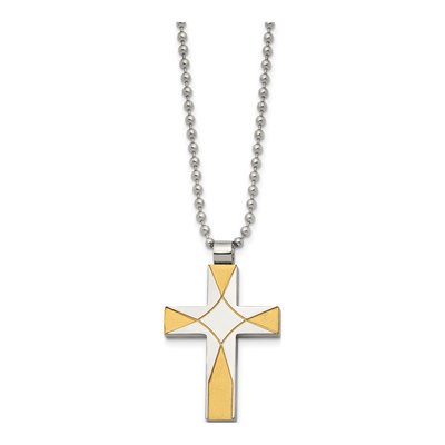 Stainless Steel Cross Pendant Necklace – view 3