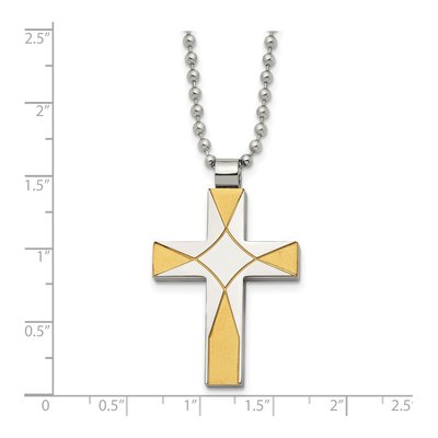 Stainless Steel Cross Pendant Necklace – view 4