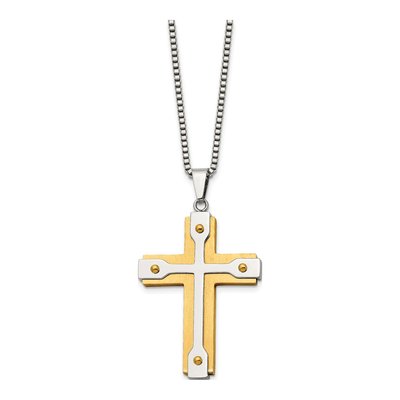 Stainless Steel Cross Pendant Necklace – view 3