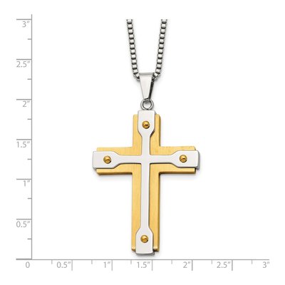 Stainless Steel Cross Pendant Necklace – view 4