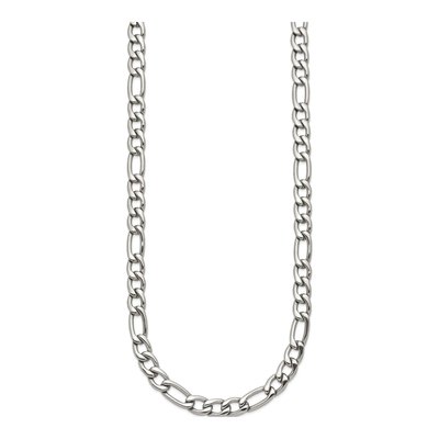 Men's Stainless Steel 6mm Figaro Chain – view 4