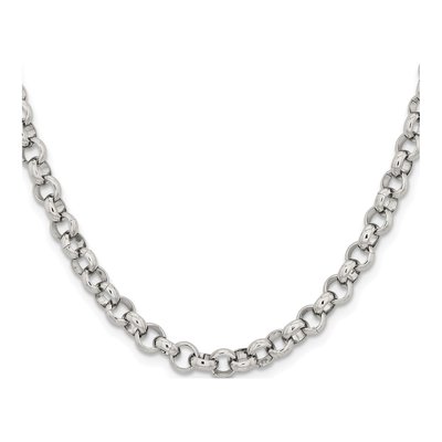 Men's Stainless Steel 6mm Rolo Chain – view 3