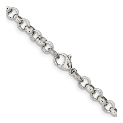 Men's Stainless Steel 6mm Rolo Chain – view 4