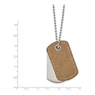 Stainless Steel Dog Tag Pendant Necklace – view 3