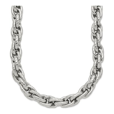 Men's Stainless Steel 7.5mm Fancy Rope Chain
