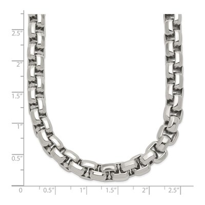 Men's Stainless Steel 8.5mm Fancy Rolo Box Chain – view 6