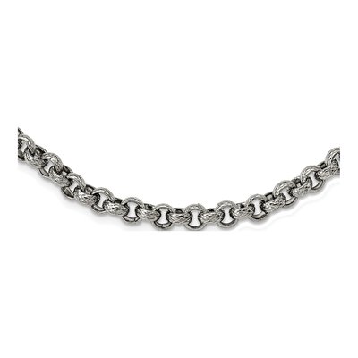 Men's Stainless Steel 7mm Rolo Chain – view 5