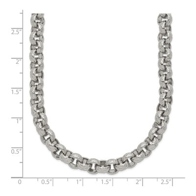 Men's Stainless Steel 7mm Rolo Chain – view 8