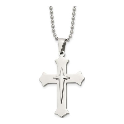 Stainless Steel Cross Pendant Necklace