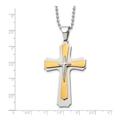 Stainless Steel Cross Pendant Necklace – view 6