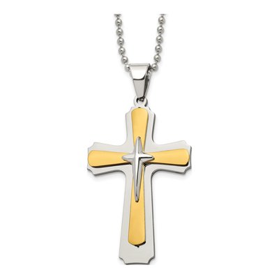 Stainless Steel Cross Pendant Necklace