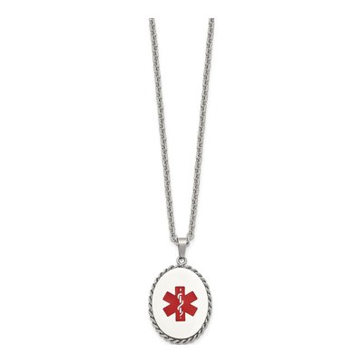 Stainless Steel Medical ID Necklace – view 3