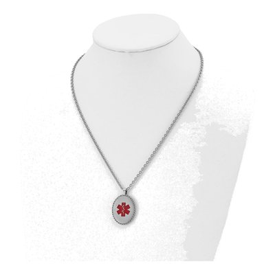 Stainless Steel Medical ID Necklace – view 5