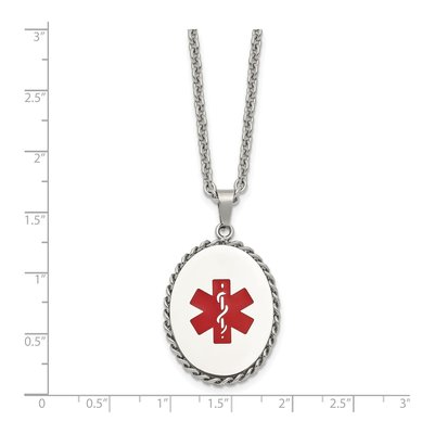 Stainless Steel Medical ID Necklace – view 6