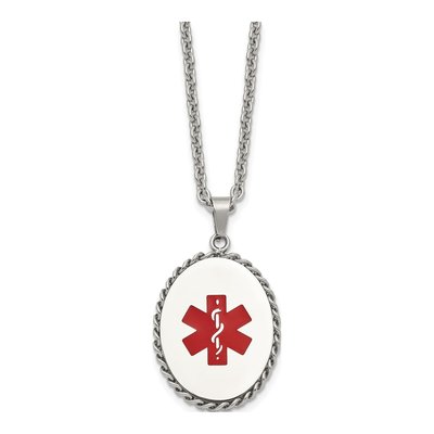 Stainless Steel Medical ID Necklace