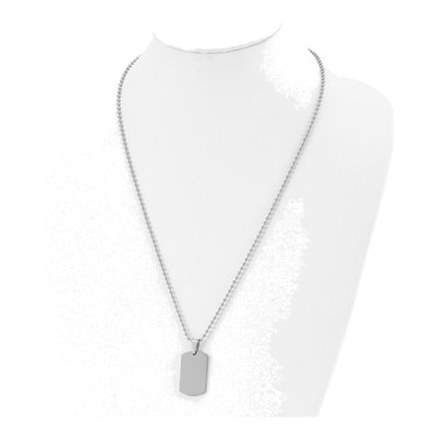 Stainless Steel Dog Tag Pendant Necklace – view 5