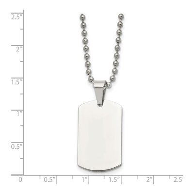 Stainless Steel Dog Tag Pendant Necklace – view 6