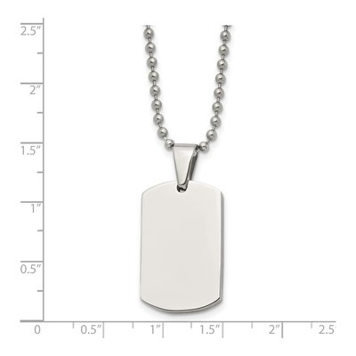 Stainless Steel Reversible Dog Tag Pendant Necklace – view 6