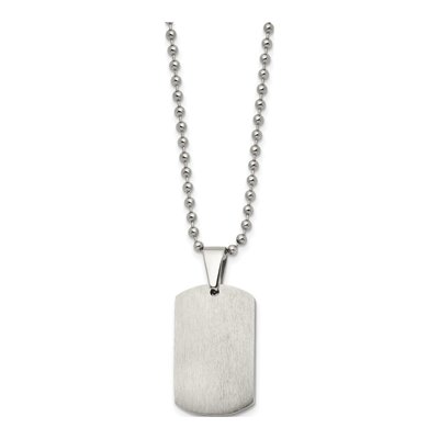 Stainless Steel Reversible Dog Tag Pendant Necklace – view 7