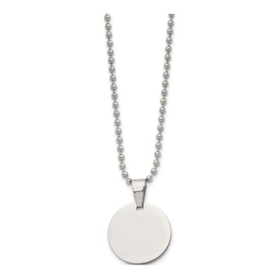 Stainless Steel Dog Tag Pendant Necklace – view 3