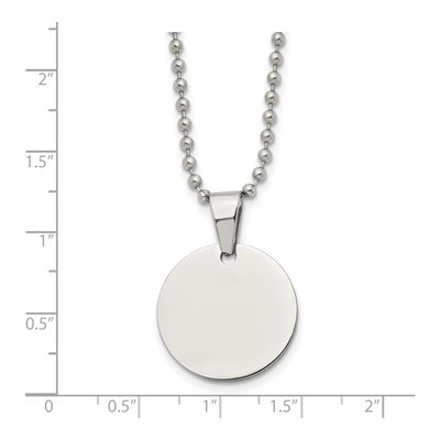 Stainless Steel Dog Tag Pendant Necklace – view 6