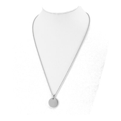 Stainless Steel Dog Tag Ball Pendant Necklace – view 5