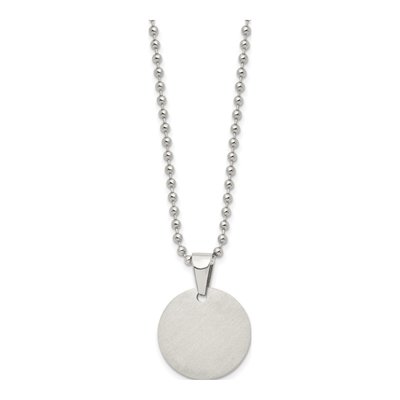 Stainless Steel Dog Tag Ball Pendant Necklace – view 8