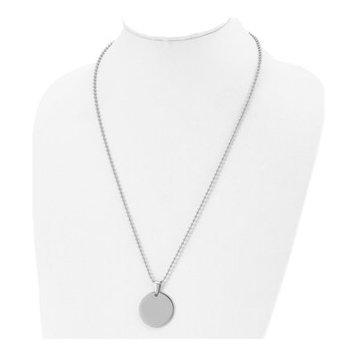 Stainless Steel Dog Tag Ball Pendant Necklace – view 5