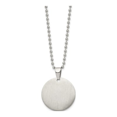 Stainless Steel Dog Tag Ball Pendant Necklace – view 7