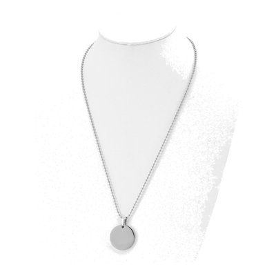 Stainless Steel Dog Tag Ball Pendant Necklace – view 5