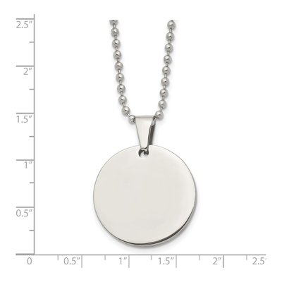 Stainless Steel Dog Tag Ball Pendant Necklace – view 6
