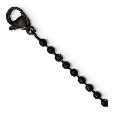 Black Stainless Steel Cross Pendant Necklace – view 5