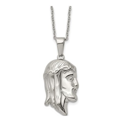Stainless Steel Jesus Pendant Necklace