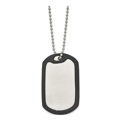 Stainless Steel Dog Tag Pendant Necklace – view 4