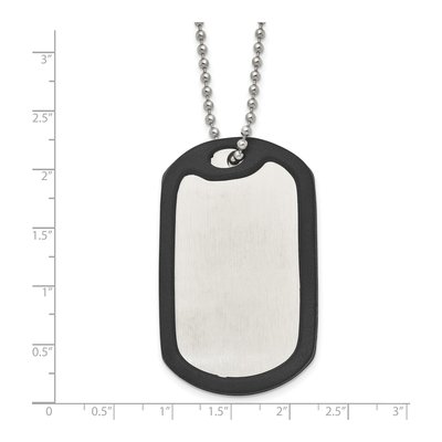 Stainless Steel Dog Tag Pendant Necklace – view 6