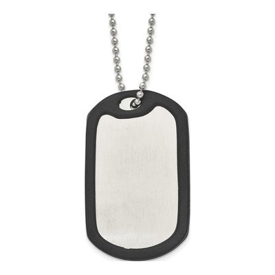 Stainless Steel Dog Tag Pendant Necklace