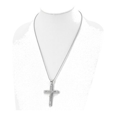 Stainless Steel Crucifix Pendant Necklace – view 5