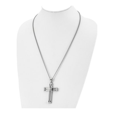 Stainless Steel Cross Pendant Necklace – view 5