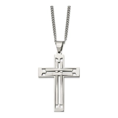 Stainless Steel Cross Pendant Necklace