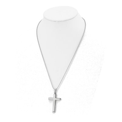 Stainless Steel Layered Cross Pendant Necklace – view 5