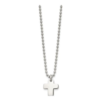 Stainless Steel Cross Pendant Necklace – view 4