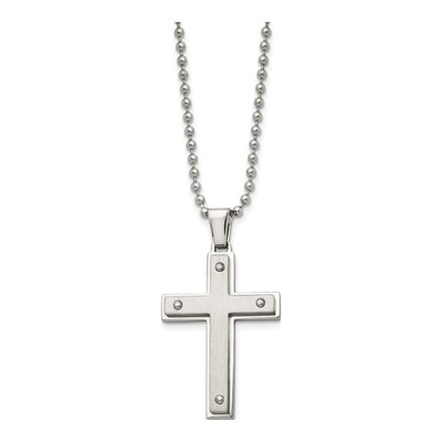 Stainless Steel Cross Pendant Necklace – view 3
