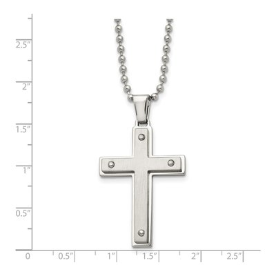 Stainless Steel Cross Pendant Necklace – view 4