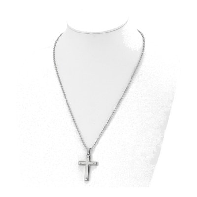 Stainless Steel Cross Pendant Necklace – view 5
