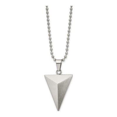 Stainless Steel Triangle Pendant Necklace – view 3