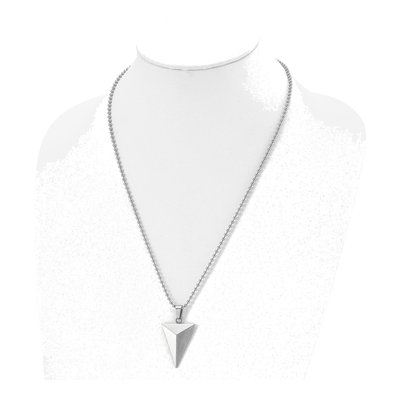 Stainless Steel Triangle Pendant Necklace – view 5