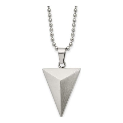 Stainless Steel Triangle Pendant Necklace
