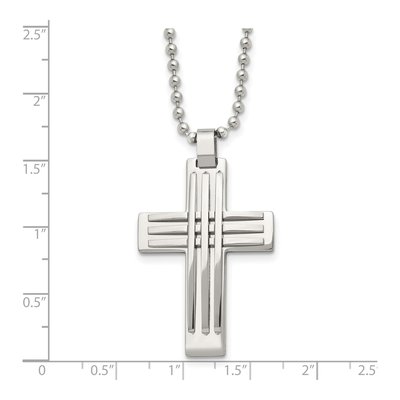 Stainless Steel Cross Pendant Necklace – view 4