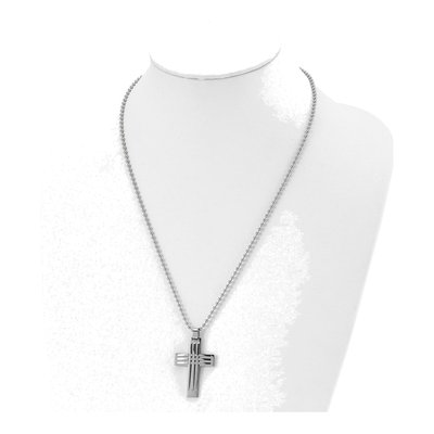 Stainless Steel Cross Pendant Necklace – view 5